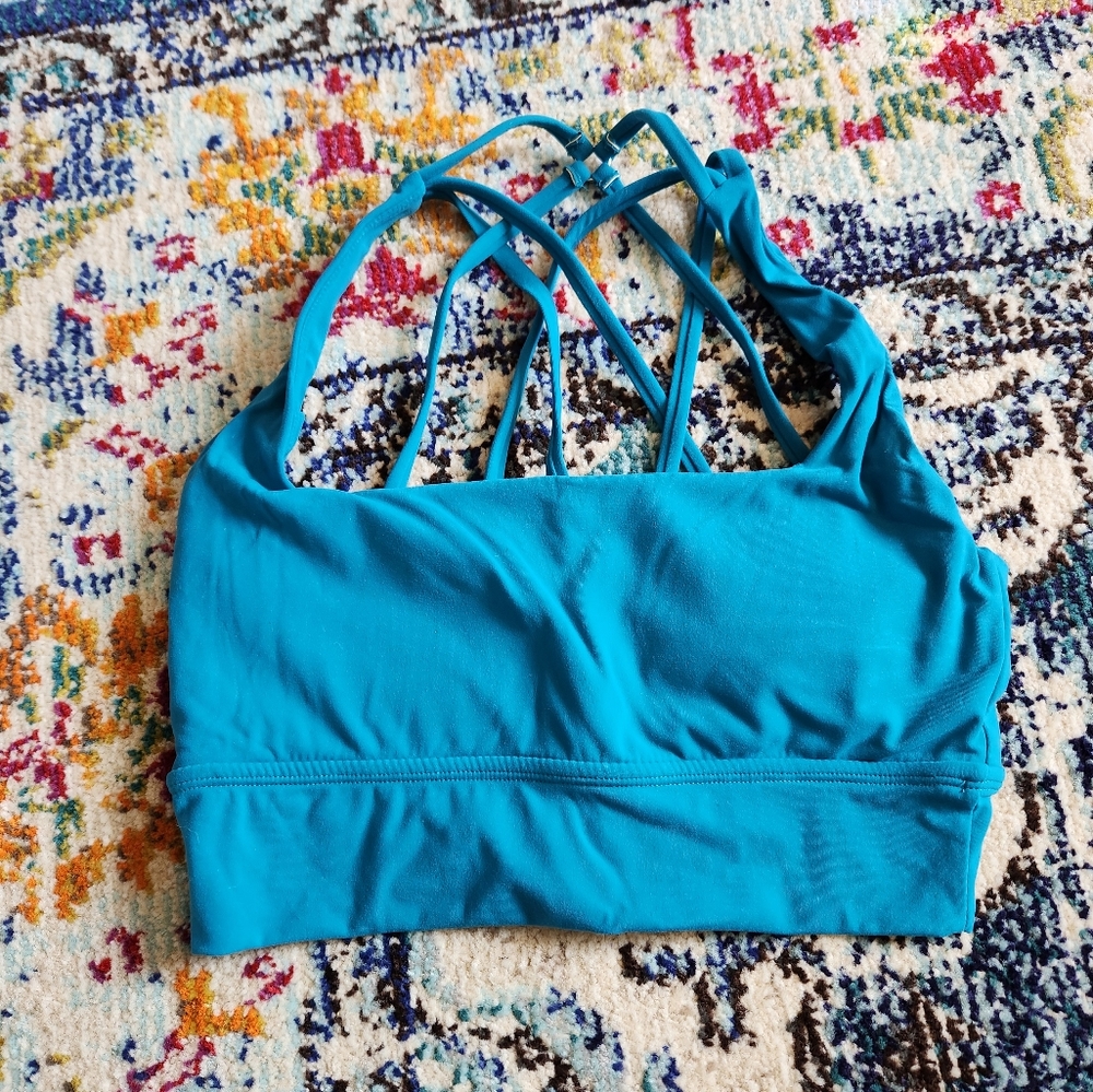 BuffBunny Revolution Strappy Sports Bra - Teal - Small
